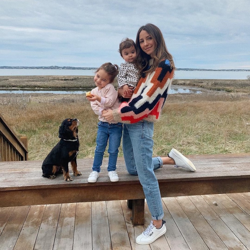 Ganni color block sweater